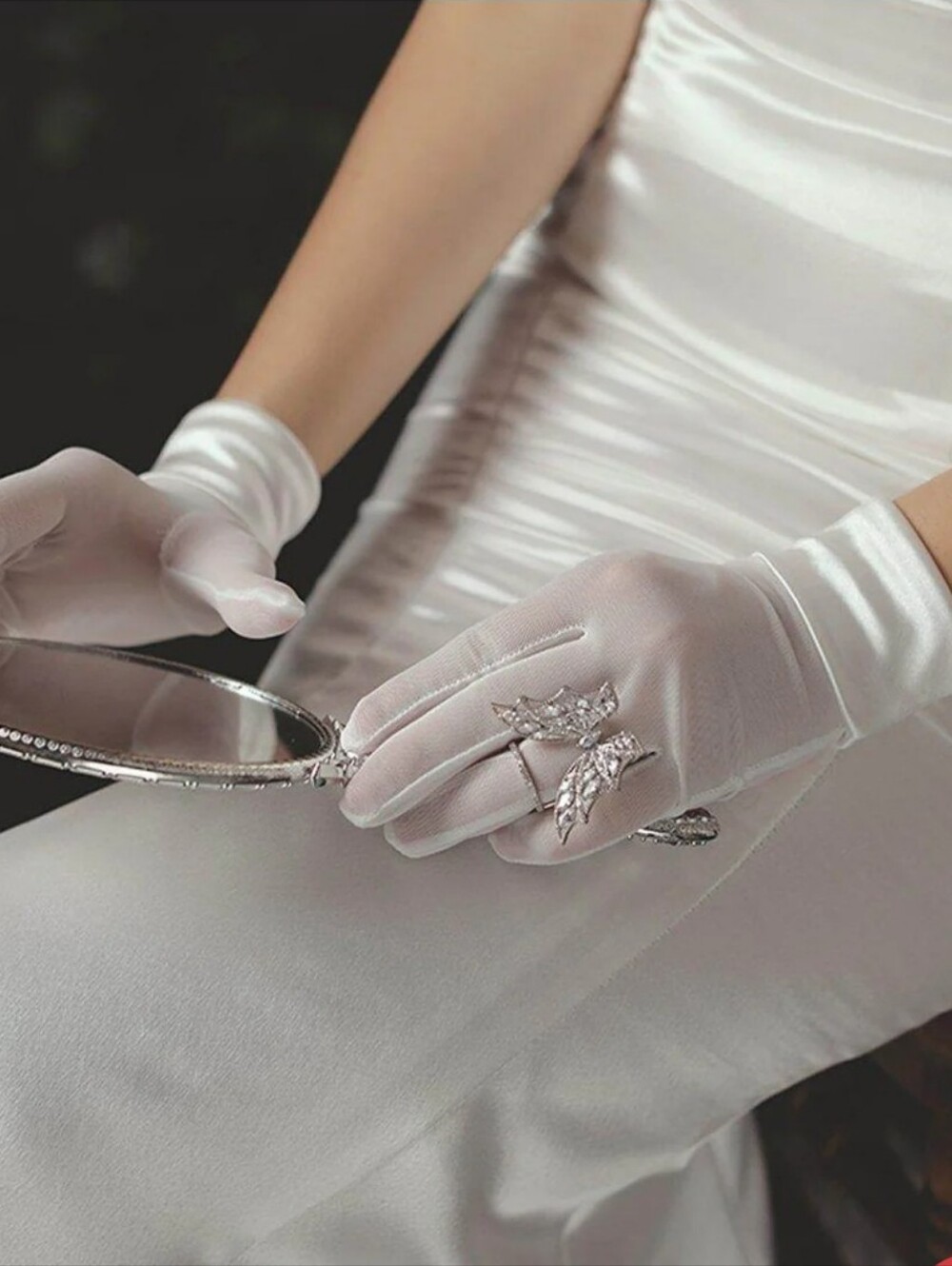Wrist Length Sheer Bridal Gloves